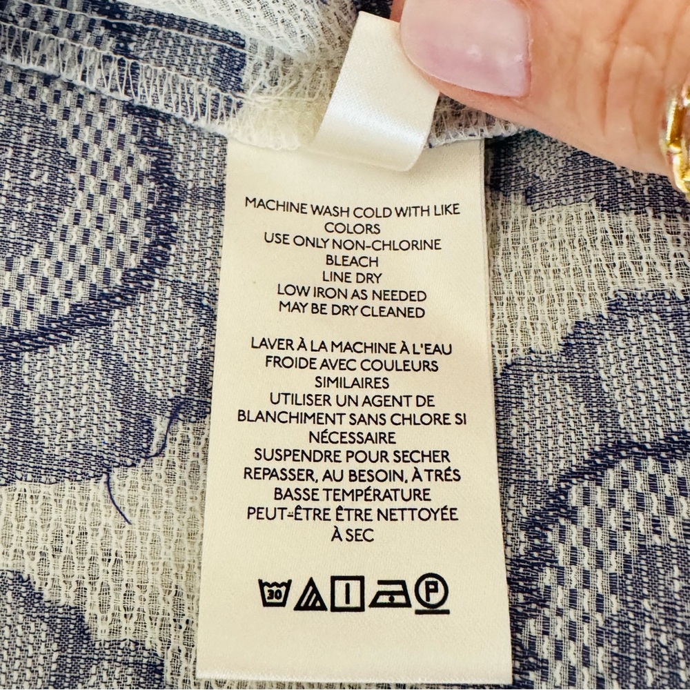 Anthro Maeve Gioia Textured Lace Top M - Picture 10 of 13